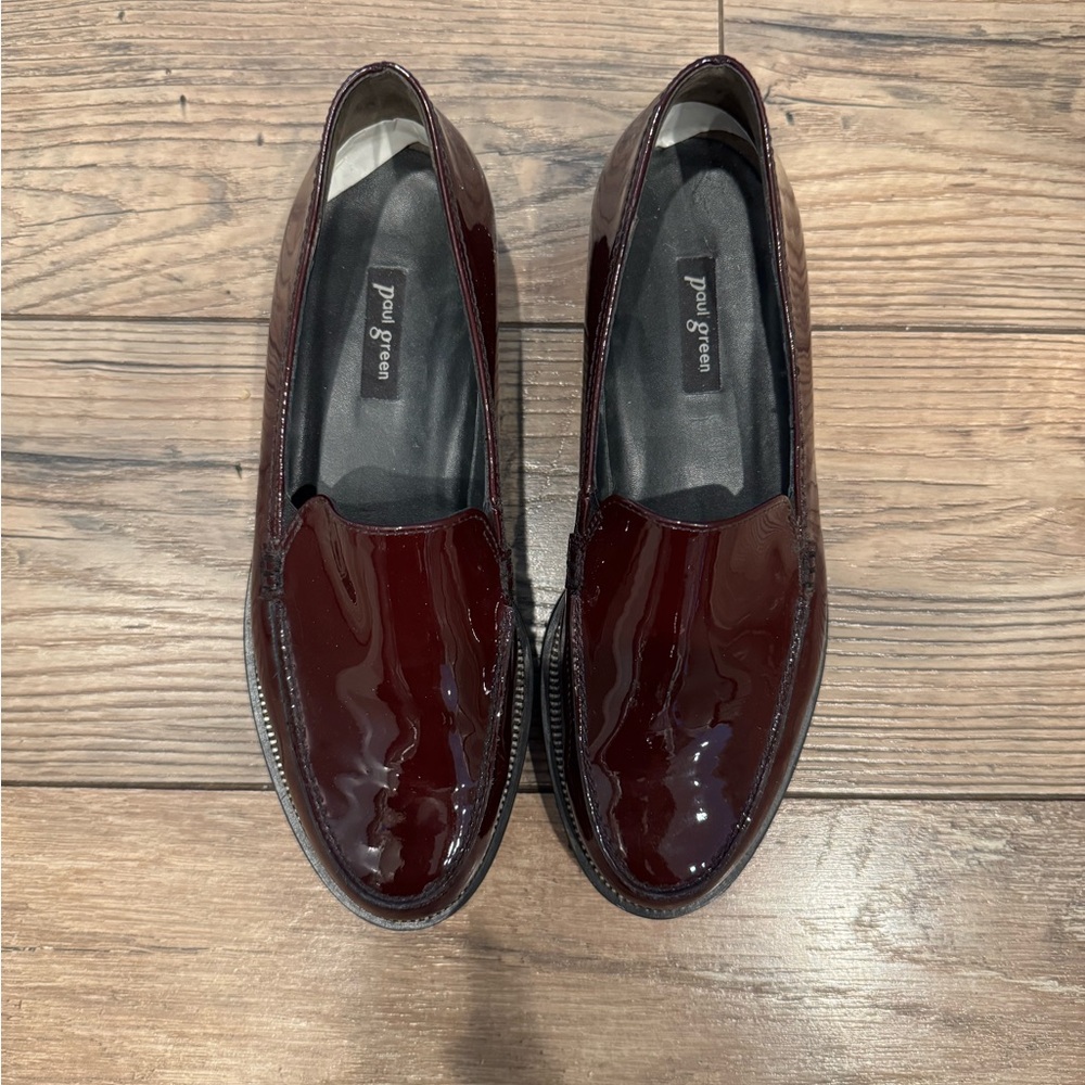 Paul Green Aubergine Loafers with Zipper Detail